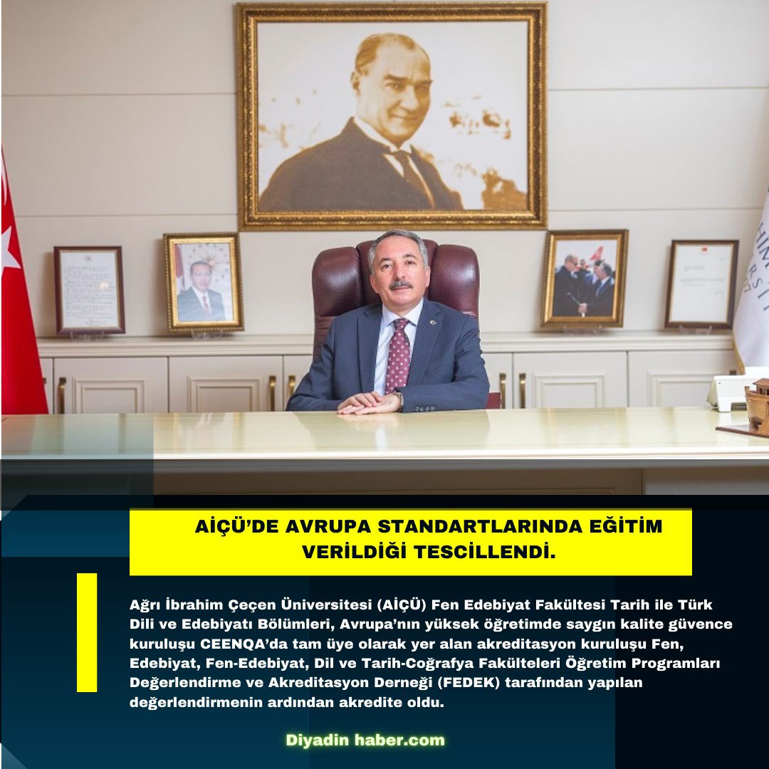 AİÇÜ’de Avrupa Standartlarında Eğitim Verildiği Tescillendi.