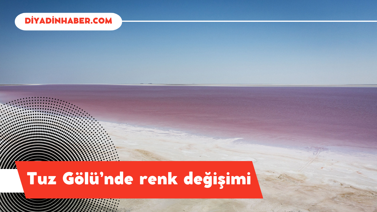 Tuz Gölü’nde renk değişimi