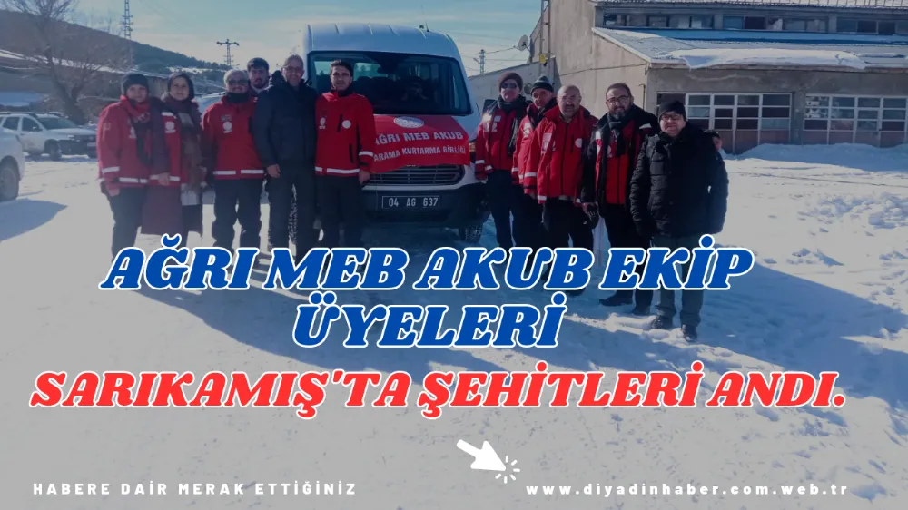 AĞRI MEB AKUB EKİP ÜYELERİ SARIKAMIŞ’TA ŞEHİTLERİ ANDI.