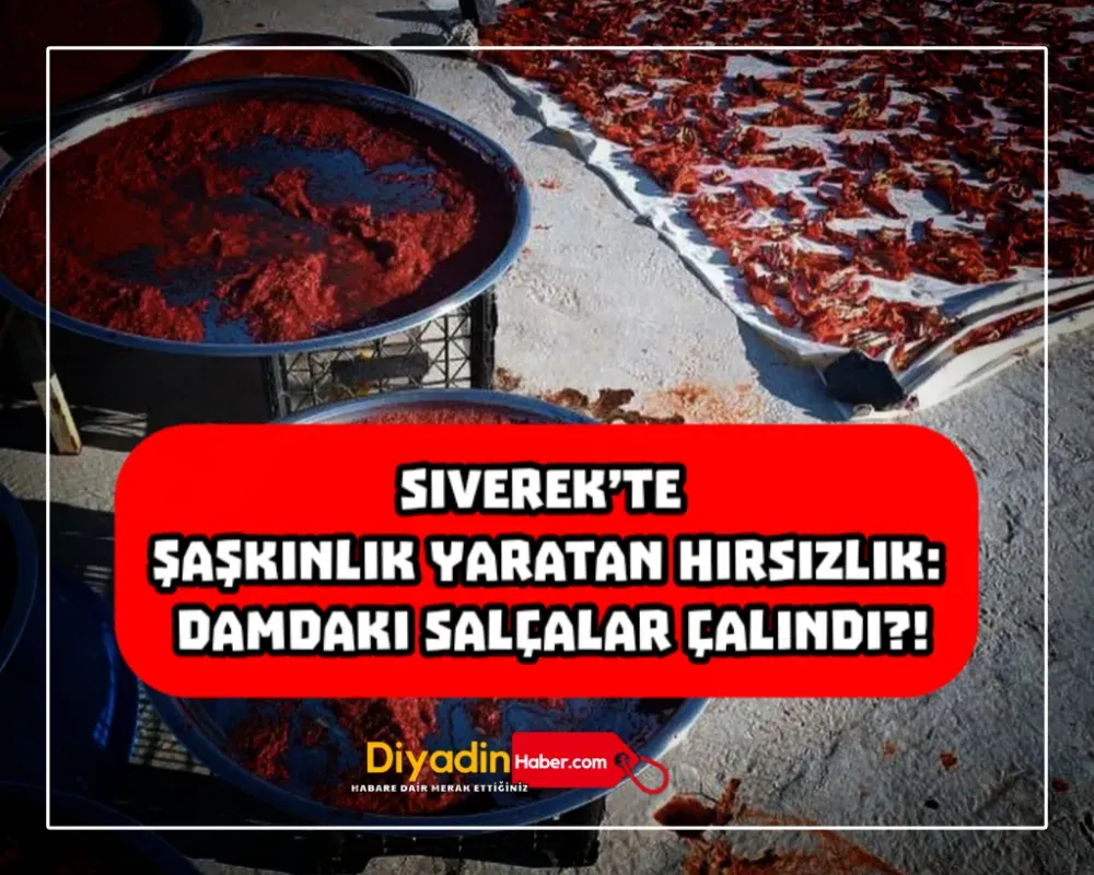 Siverek’te Şaşkınlık Yaratan Hırsızlık: Damdaki Salçalar Çalındı?!