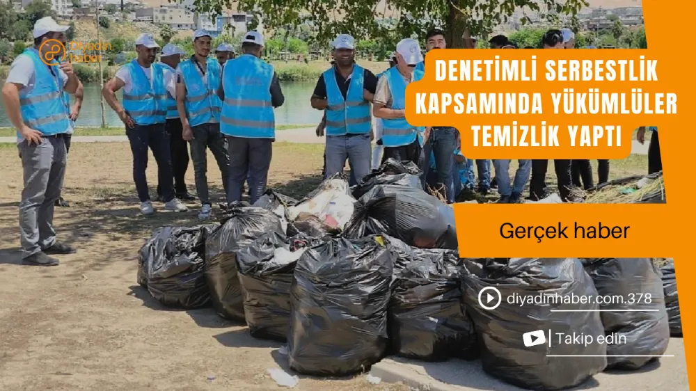 DENETİMLİ SERBESTLİK KAPSAMINDA YÜKÜMLÜLER TEMİZLİK YAPTI.