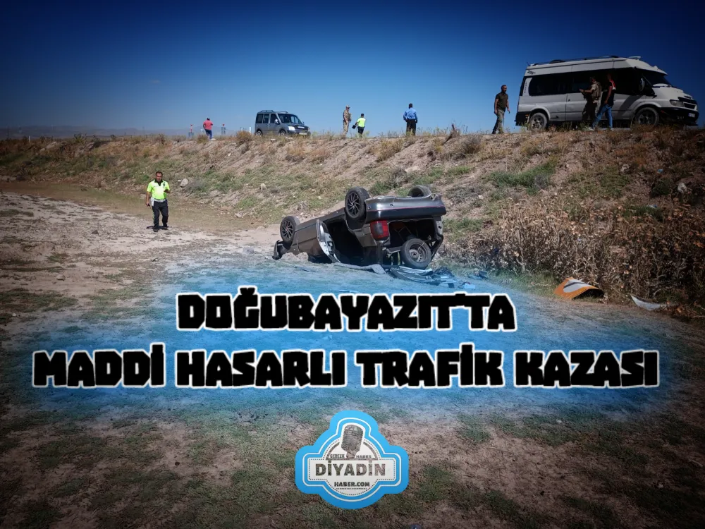 KOTROLDEN ÇIKAN ARAÇ YAN YATTI: 2 YARALI 