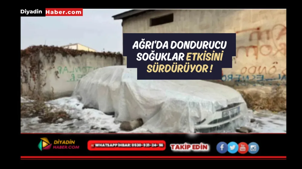 Ağrı’da dondurucu soğuklar etkisini sürdürüyor