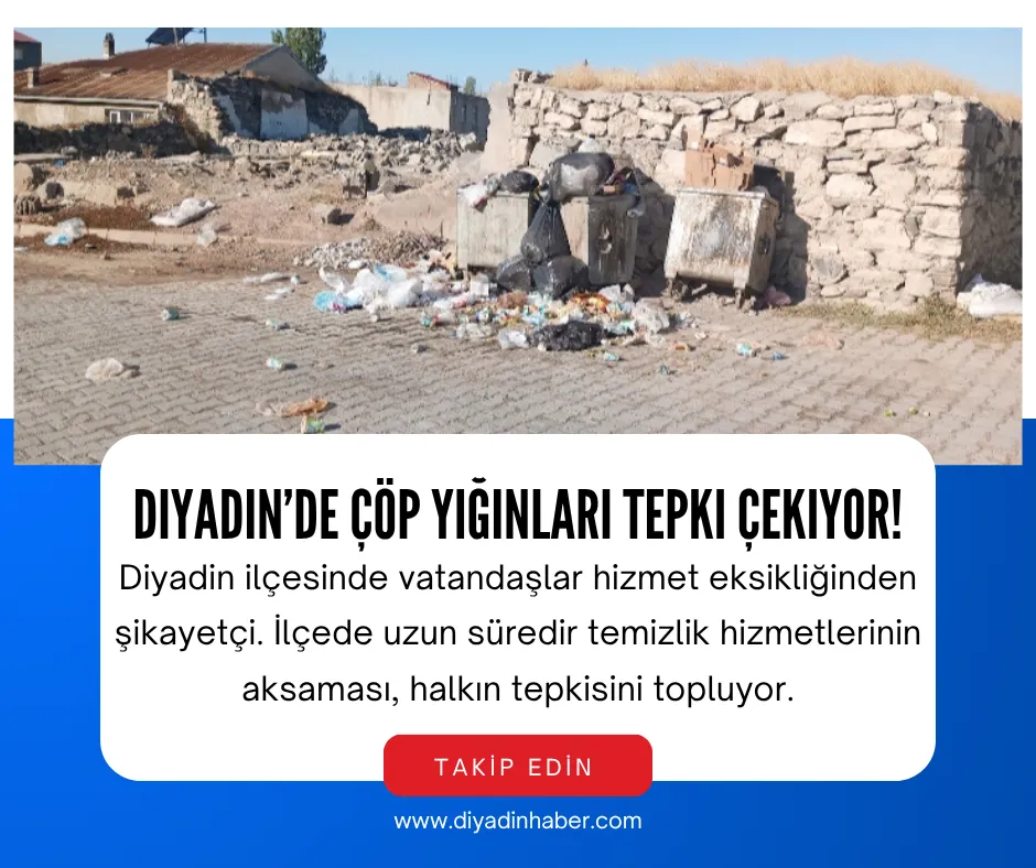 Diyadin’de Çöp Yığınları Tepki Çekiyor!