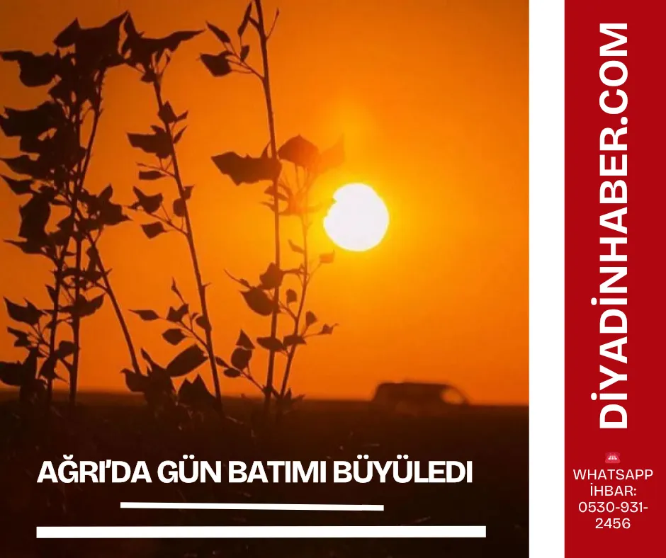 Ağrı’da gün batımı büyüledi.