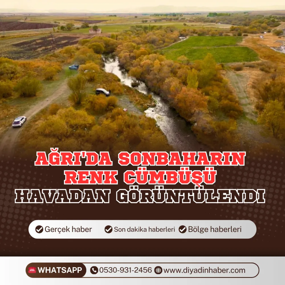 Ağrı’da Sonbaharın Renk Cümbüşü Havadan Görüntülendi.