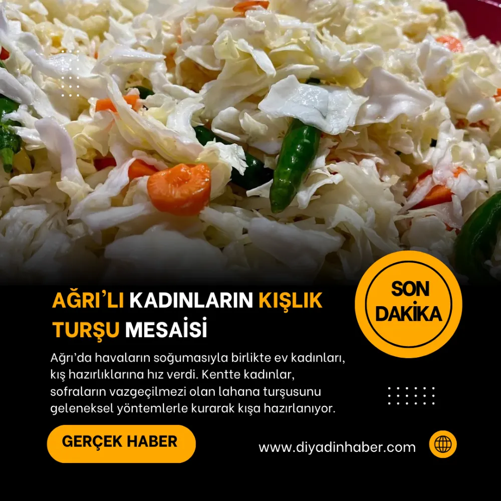 Ağrılı kadınlardan kışlık turşu mesaisi