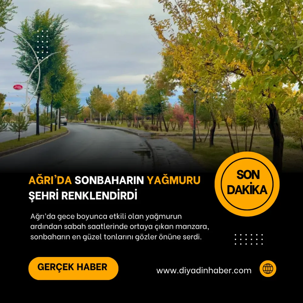 Ağrı’da Sonbahar Yağmuru Şehri Renklendirdi.