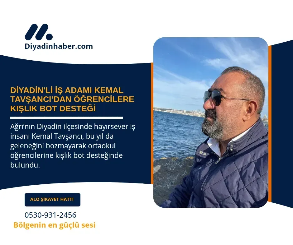 Diyadinli İş Adamı Kemal Tavşancı’dan Öğrencilere Kışlık Bot Desteği