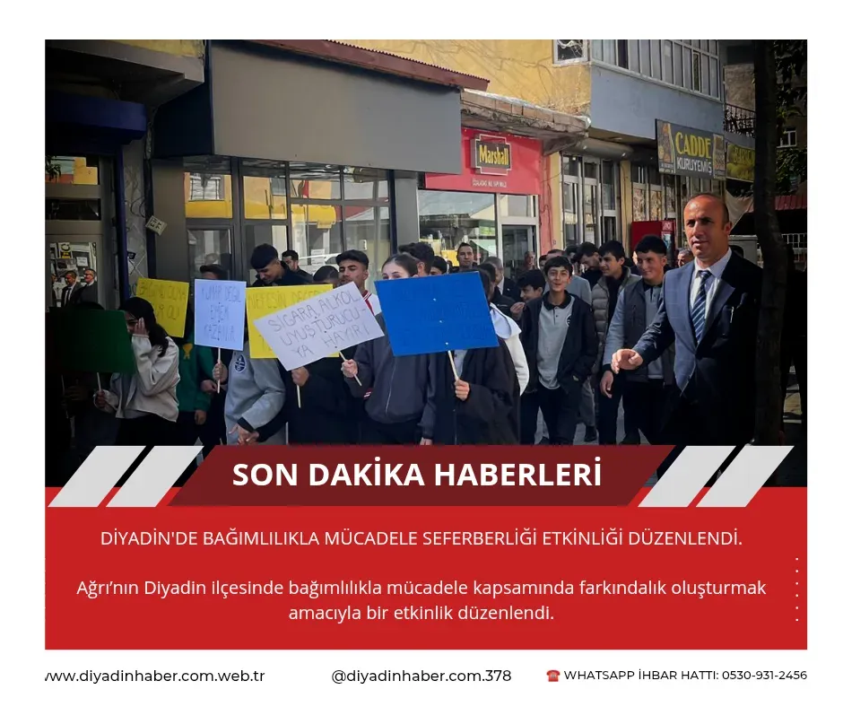Diyadin’de “Spora Evet, Uyuşturucuya Hayır” Etkinliği