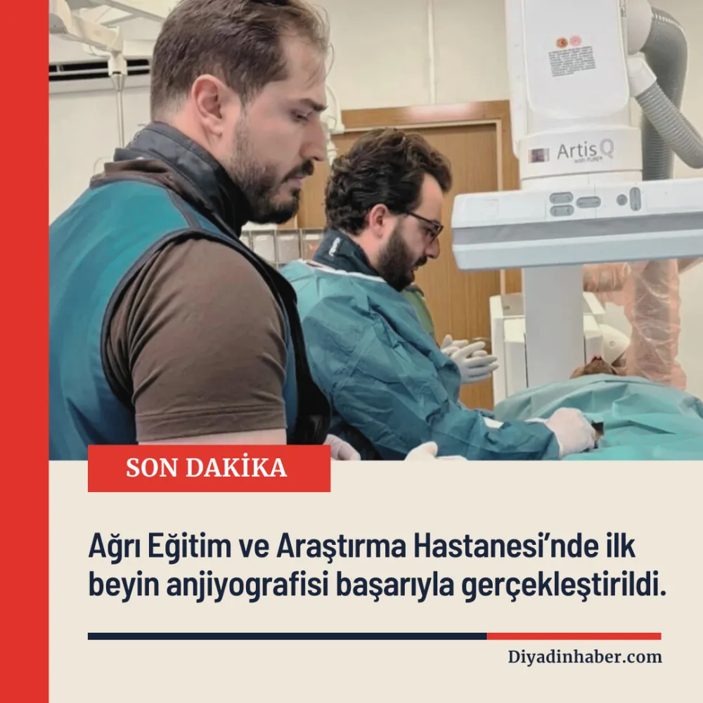 Ağrı Eğitim ve Araştırma Hastanesi’nde ilk beyin anjiyografisi başarıyla gerçekleştirildi.