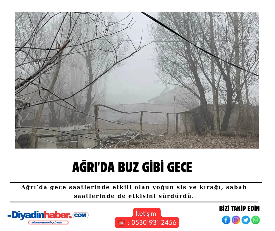 Ağrı’da Buz Gibi Gece 