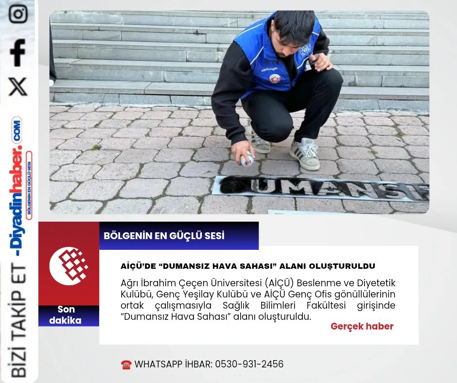 AİÇÜ’de “Dumansız Hava Sahası” Alanı Oluşturuldu.