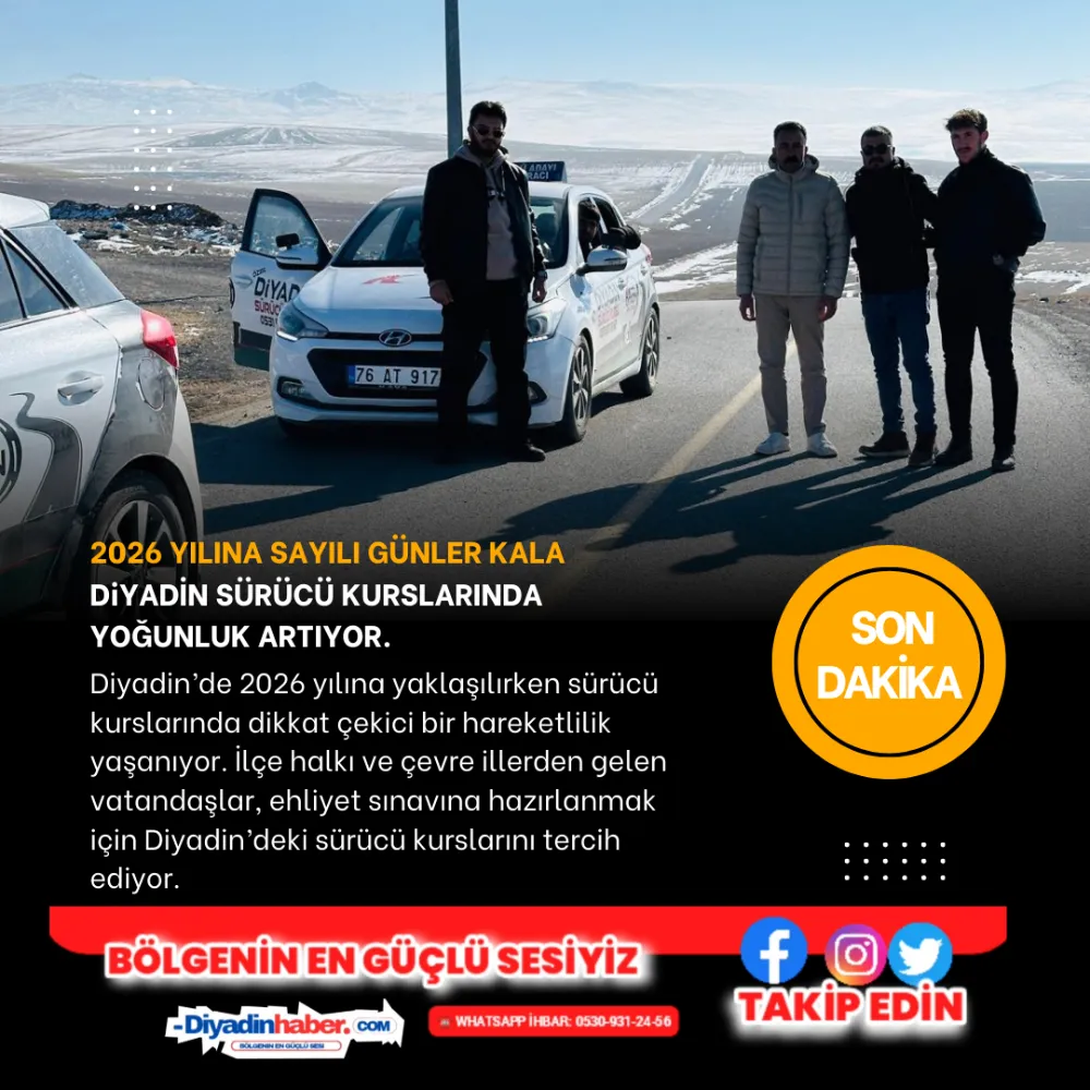 2026 Yılına Sayılı Günler Kala Diyadin Sürücü Kurslarında Yoğunluk Artıyor.