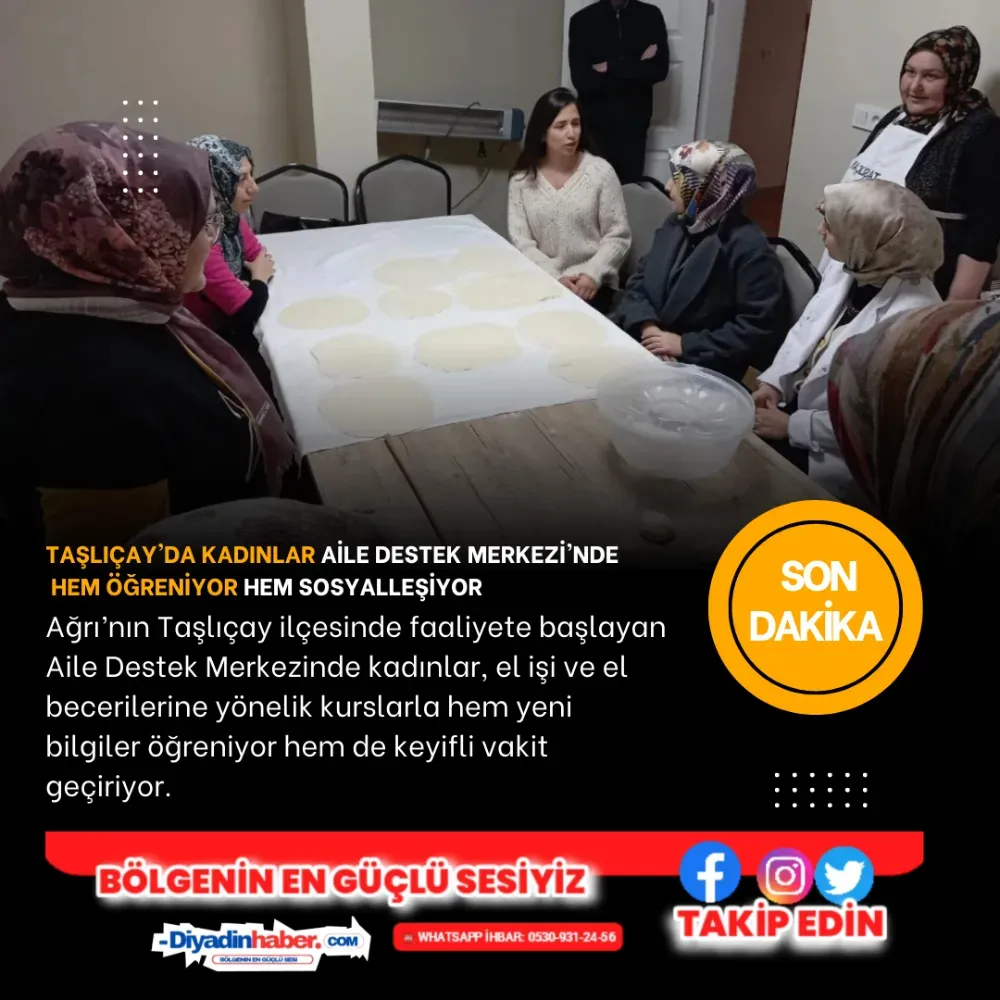 Taşlıçay’da Kadınlar Aile Destek Merkezinde Hem Öğreniyor Hem Sosyalleşiyor.