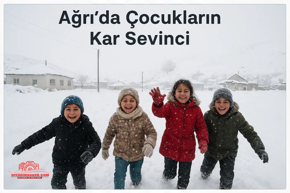 Ağrı’da Çocukların Kar Sevinci