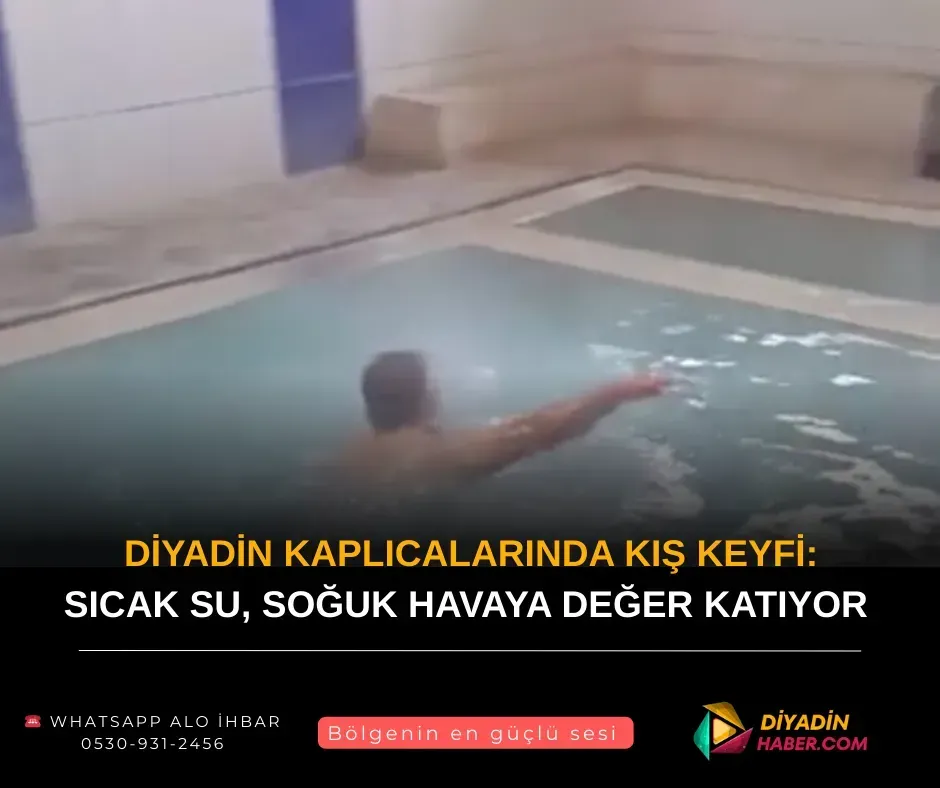 Diyadin Kaplıcalarında Kış Keyfi: Sıcak Su, Soğuk Havaya Değer Katıyor.