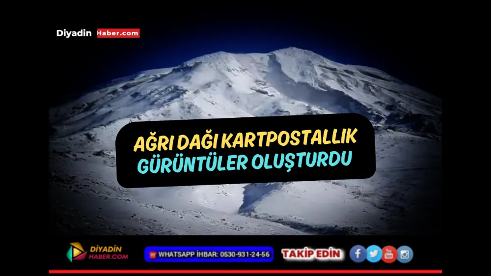 Ağrı Dağı kartpostallık görüntüler oluşturdu.