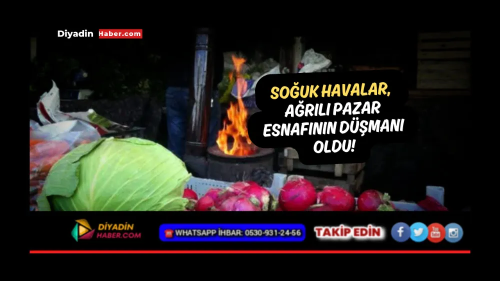 Soğuk havalar, Ağrılı pazar esnafının düşmanı oldu!