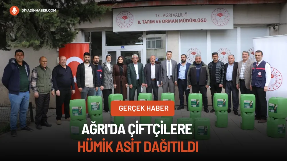 Ağrı’da Çiftçilere Hümik Asit Dağıtıldı.