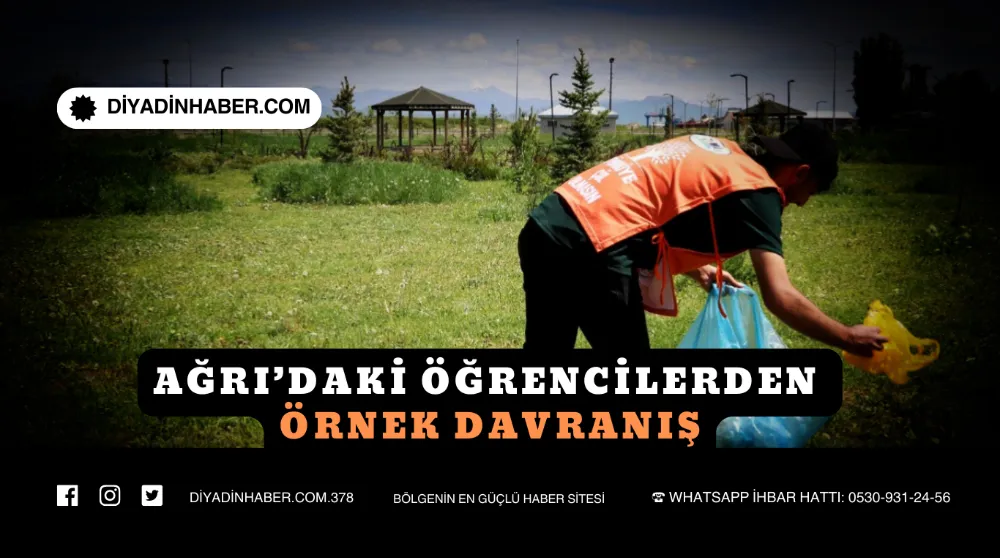 Ağrı’daki öğrencilerden örnek davranış