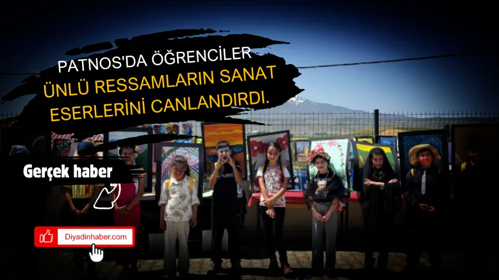Patnoslu öğrenciler, ünlü ressamların sanat eserlerini canlandırdı. 