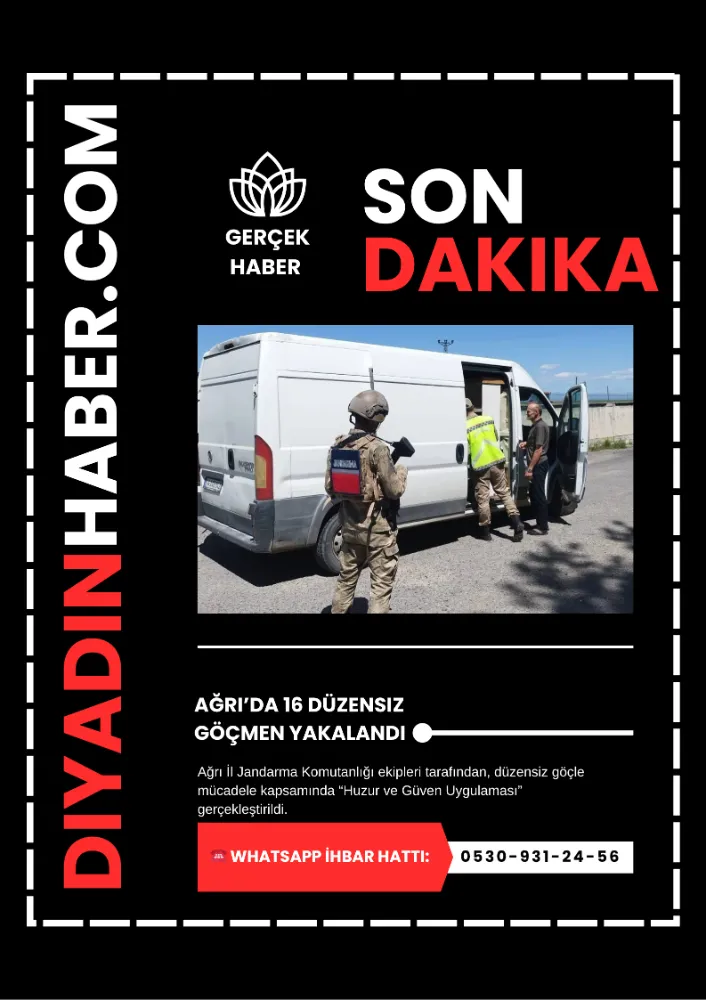 Ağrı’da 16 Düzensiz Göçmen Yakalandı.