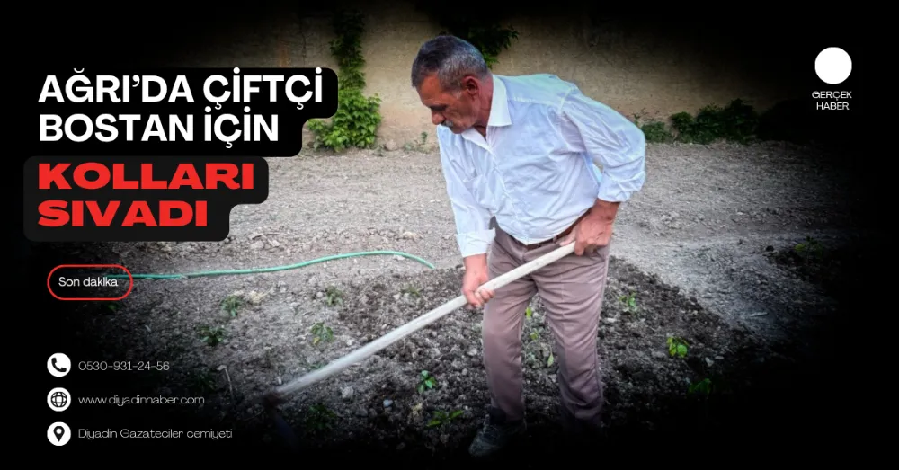 Ağrı’da Çiftçi Bostan İçin Kolları Sıvadı.