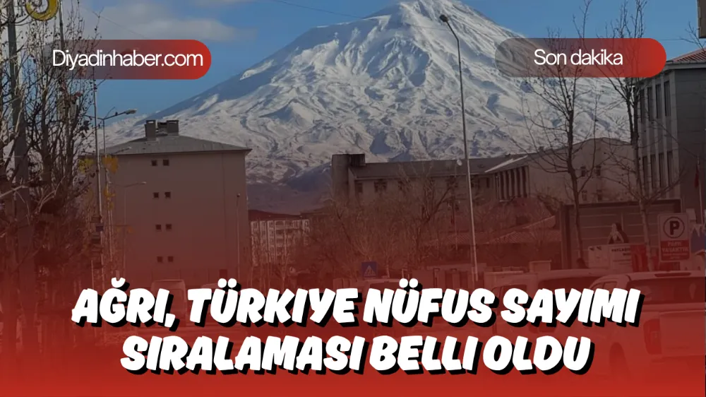 Ağrı, Türkiye Nüfus Sayımı Sıralaması Belli Oldu.