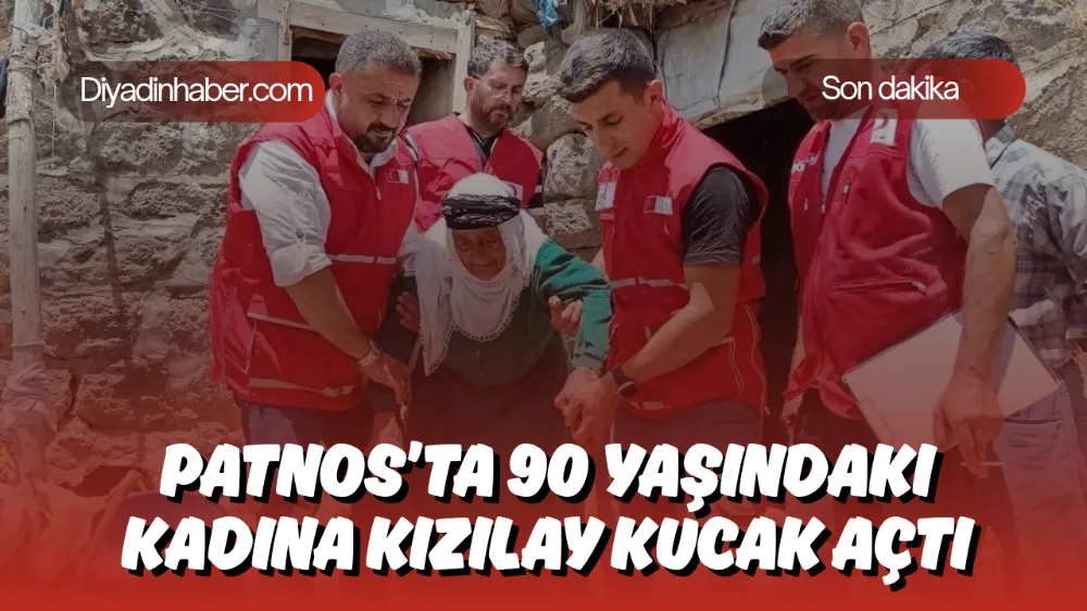 Patnos’ta 90 yaşındaki kadına Kızılay kucak açtı.