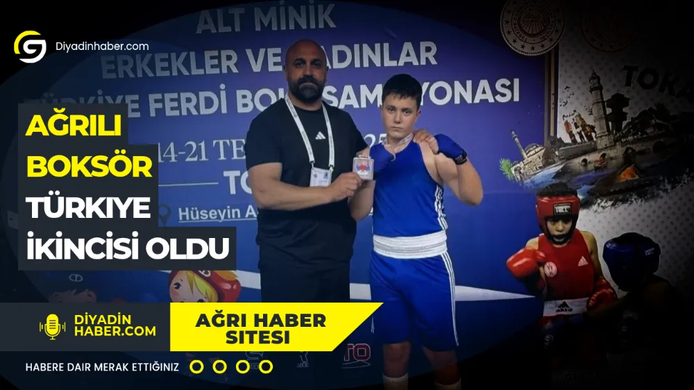 Ağrılı Boksör Türkiye İkincisi Oldu.