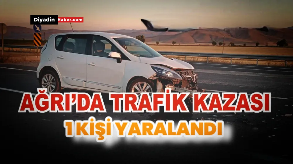Ağrı’da hatalı dönüş kazaya neden oldu.