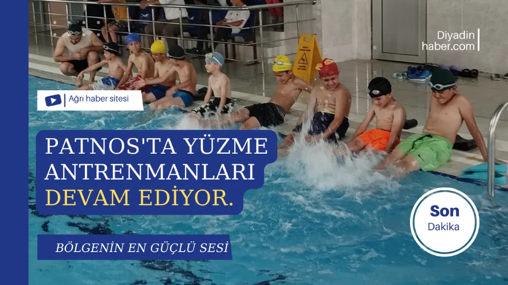 Patnos’ta yüzme antrenmanları devam ediyor.