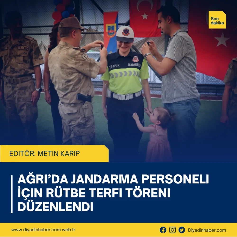 Ağrı’da Jandarma Personeli İçin Rütbe Terfi Töreni Düzenlendi.