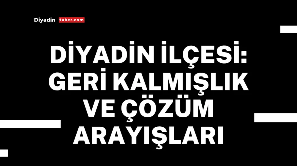 Diyadin İlçesi: Geri Kalmışlık ve Çözüm Arayışları