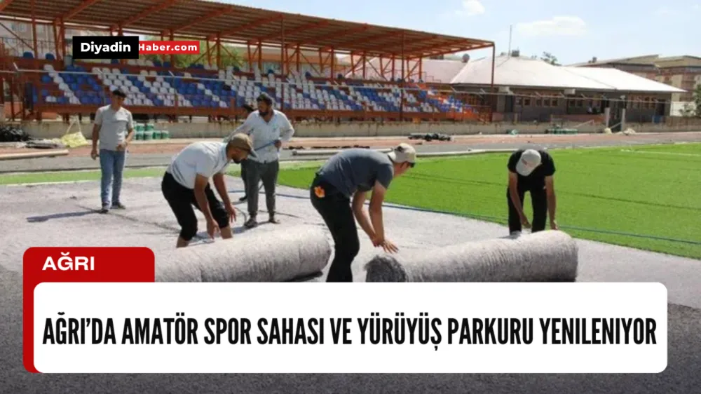 Ağrı’da Amatör Spor Sahası ve Yürüyüş Parkuru Yenileniyor. 