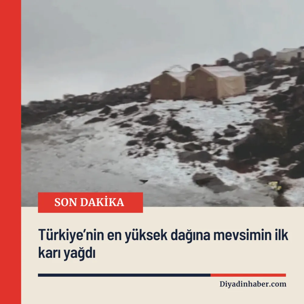 Türkiye’nin en yüksek dağına mevsimin ilk karı yağdı.