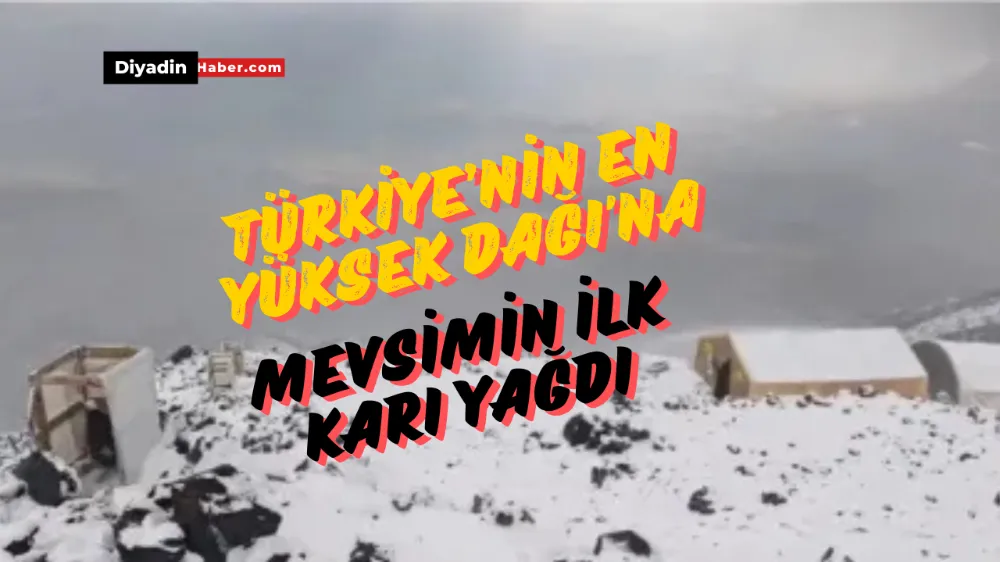 Türkiye’nin en yüksek dağına mevsimin ilk karı yağdı.
