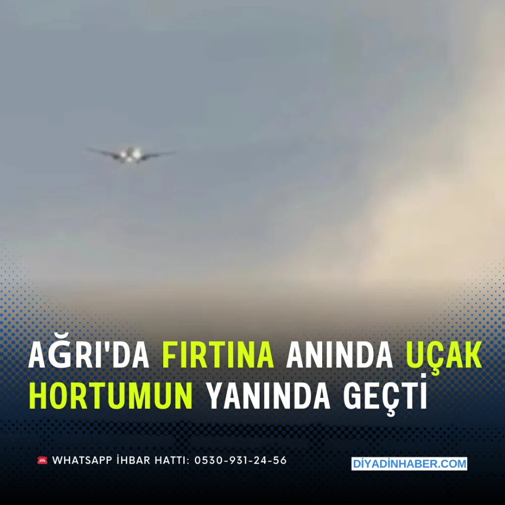 Ağrı’da Fırtına Anında Uçak Hortumun Yanından Geçti.