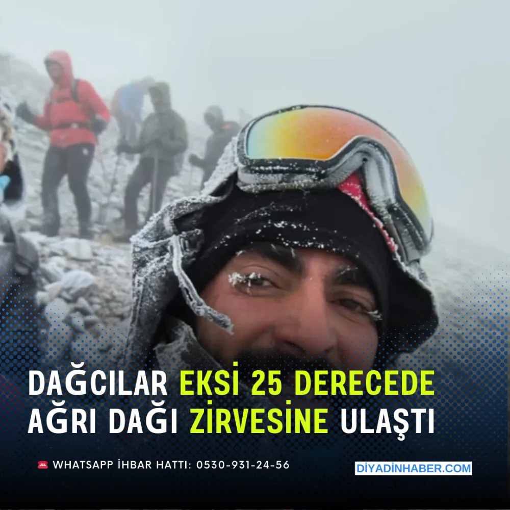 Dağcılar Eksi 25 Derecede Ağrı Dağı Zirvesine Ulaştı.