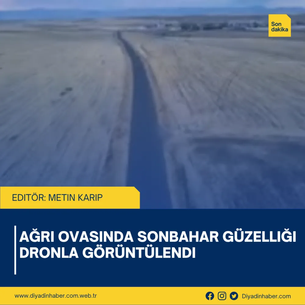 Ağrı Ovasında Sonbahar Güzelliği Dronla Görüntülendi.